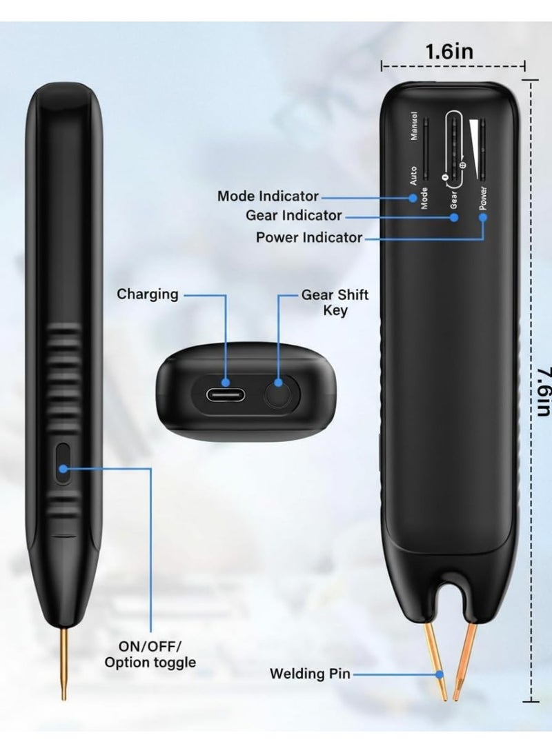وبوت جي سي سي ماكينة لحام نقطي محمولة لبطاريات 18650 مع شاشة LED، تحكم بـ 11 مستوى طاقة، تقنية النبض المزدوج، خرج قوي حتى 800 أمبير، أداة لحام بطاريات ليثيوم لصيانة الهواتف وتجميع حزم البطاريات والأعمال اليدوية - Image 4